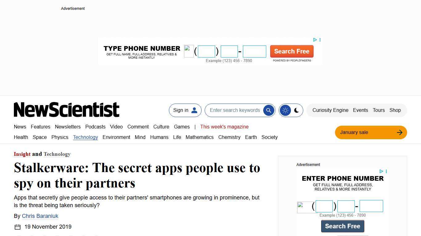 Stalkerware: The secret apps people use to spy on their partners | New Scientist